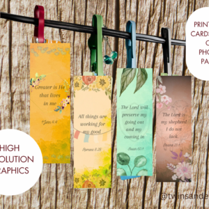 12 Printable Scripture Bookmark(Digital Product Only)