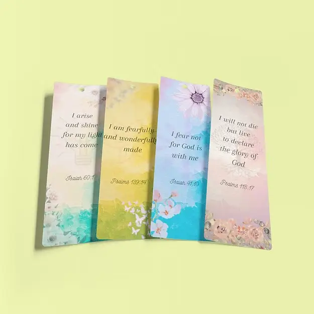 12 printable scripture bookmarks with Bible verses