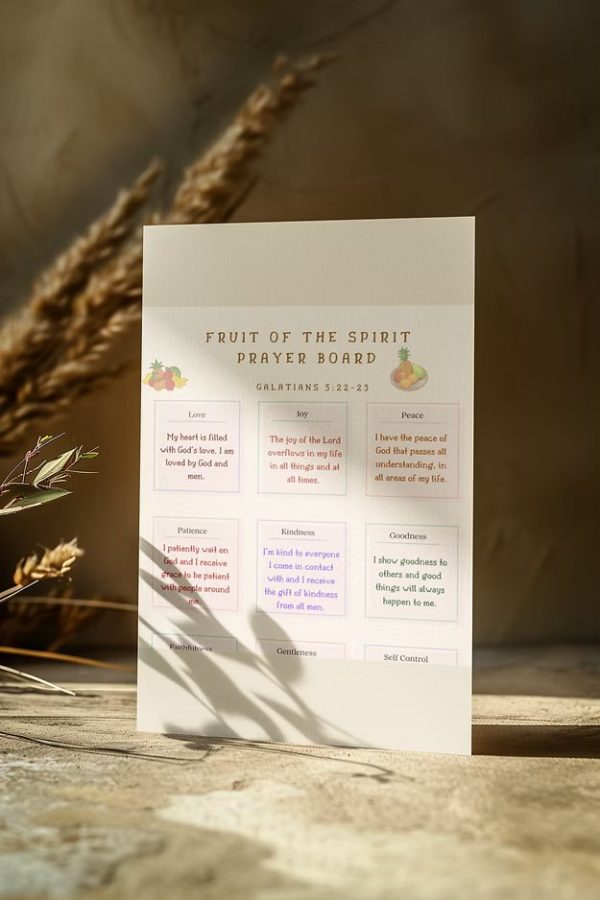 Fruit of the Spirit Prayer Board<br>(Digital Product Only)