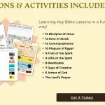 Bible Lessons, worksheets and coloring pages for kids Activities